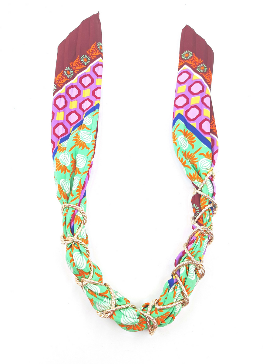 Dres Chain-Detailed Scarf Necklace